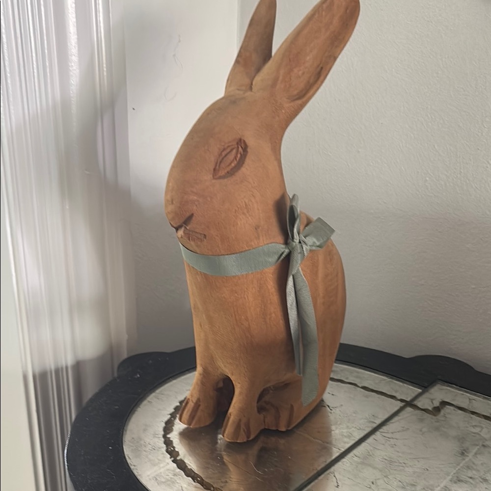 Handcrafted Brown Rabbit Sculpture just in time for Easter.